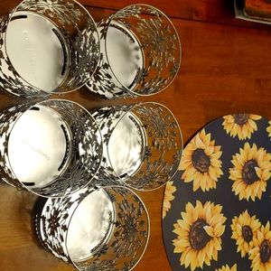 New bath and body works Christmas candle holders 5 total.